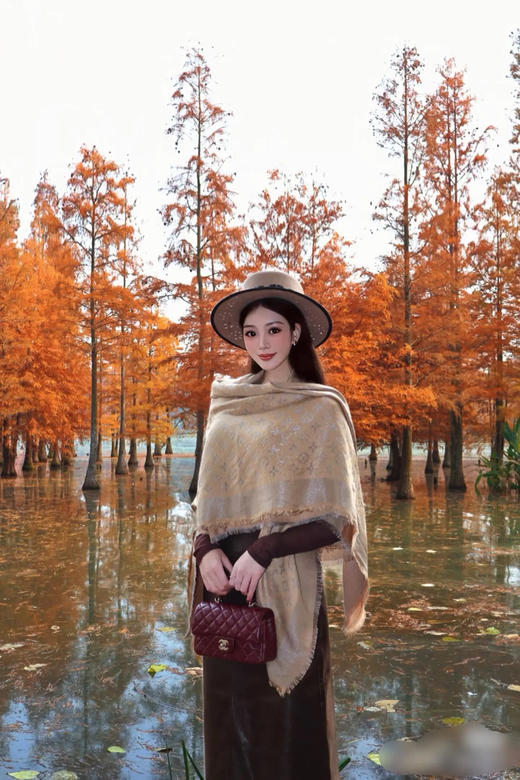 Chanel  25C 酒红色 金扣 羊皮 双肩包 商品图3