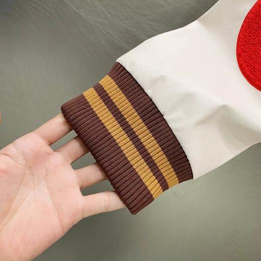 F032099简约休闲百搭趣味字母汉堡图案刺绣拼接棒球服 商品图7