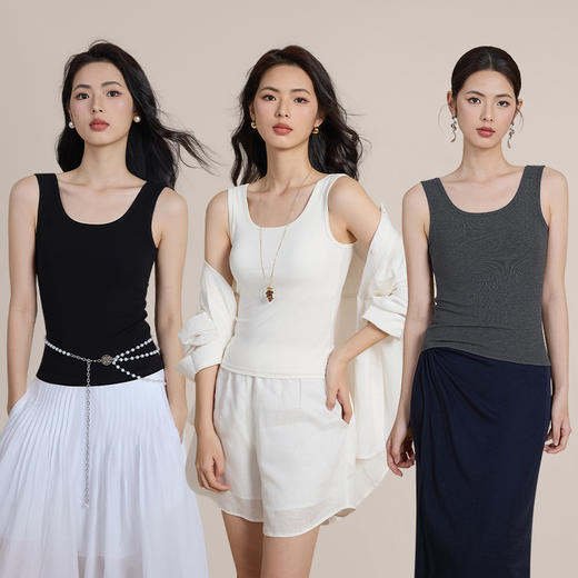 CMS 颗里“空调”U领背心 商品图6