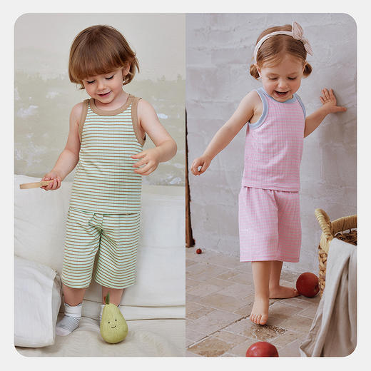 迷你巴拉巴拉宝宝背心夏季亲肤莫代尔凉感透气撞色上衣2026夏新款 商品图3