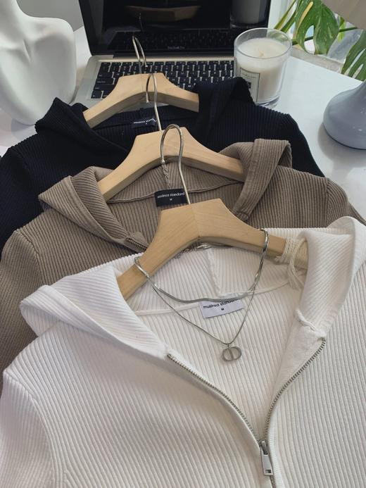 韩单纯原！无补连帽拉链针织外套-26ZB03046 商品图10