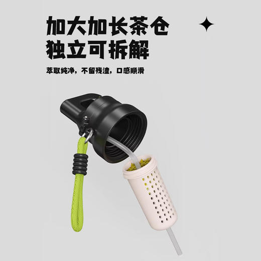 新款防摔耐热Tritan材质水杯  700ML大容量独立茶仓 速开随手杯 户外运动塑料杯 车载吸管杯 商品图2