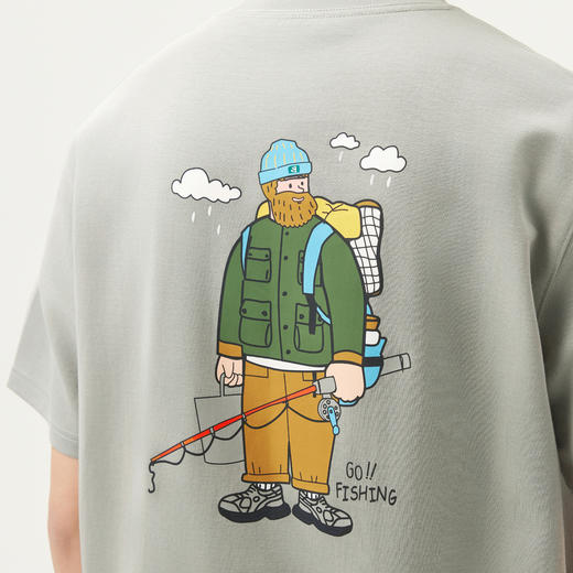 gxg.jeans男装 后背趣味印花潮流宽松圆领短袖T恤男生 25夏季热卖 商品图4