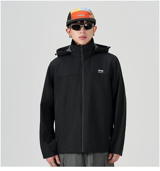 一件搞定春秋出行💥【JEEP吉普春秋季户外软壳防风冲锋衣情侣款JP-QX9380】 商品图1