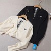 F0320140男女同款刺绣logo后背三条杠V领+排扣设计毛衣开衫 商品缩略图4