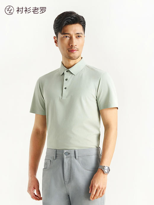 【柔感一号】(开衩版) 桑蚕丝Sorona无痕POLO衫LGP001【T】 商品图10