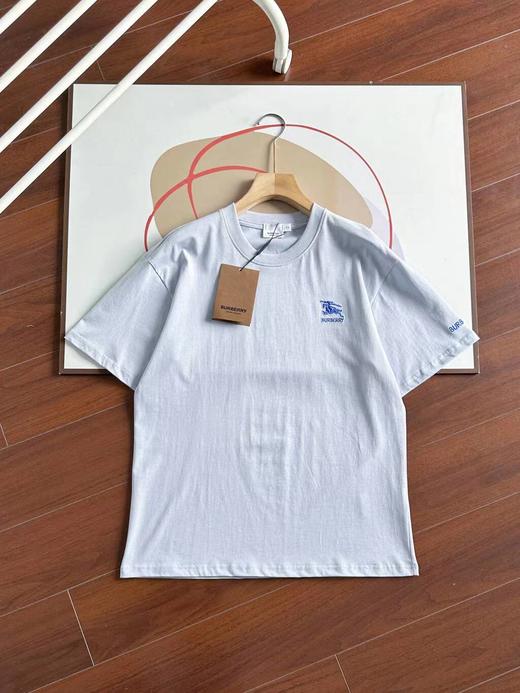 F032092春夏新品简约纯色宽松圆领刺绣情侣款短袖T恤 商品图10