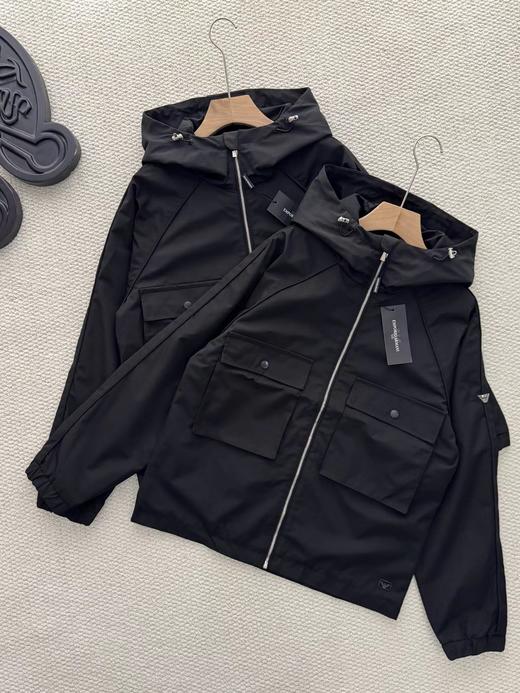 F0320110随意穿搭都好看简约时尚通勤防风纯色拉链夹克外套男款 商品图0