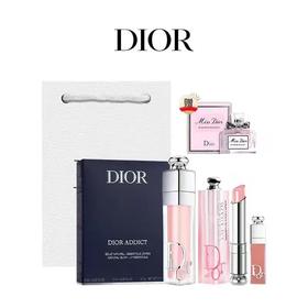 送礼袋【限时加赠 迪奥甜心香水5ml】Dior迪奥唇部护理三件套 唇膏001#3.2g（正装）+丰唇蜜001#6ml（正装） +丰唇蜜038#2ml(小样） 一般贸易