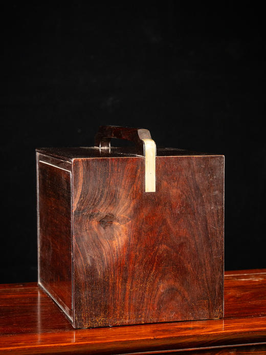 清	紫檀提梁拉门式文房箱 商品图3