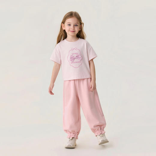 马克珍妮甜趣蝴蝶结女童凉感透气T2026年夏装新款560805 商品图2