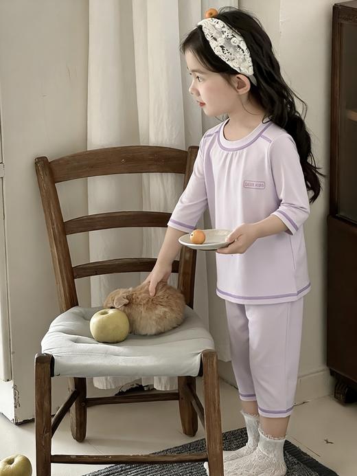 【💡宝妈闭眼囤！39.9/套】80-160码全覆盖！这款儿童莫代尔家居服软到犯规！男童女童七分袖空调服套装聚★为爱严选 商品图3