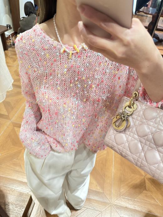 PIANAI冷小姐# 彩色圆领套头针织罩衫 商品图5