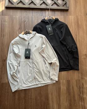 F0320105运动户外登山徒步轻薄防泼水连帽风衣防晒服男女同款外套