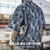 马登工装美式复古Boro古布短袖衬衫vintage印花牛仔衬衣外套男夏 商品缩略图4