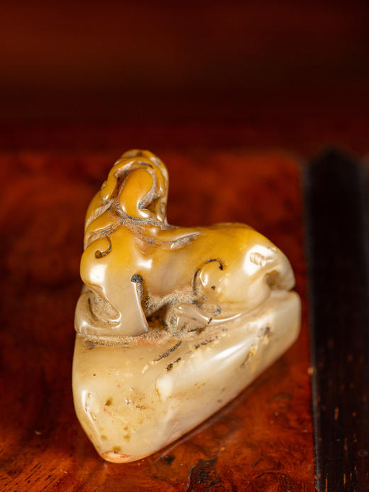 清	寿山石瑞兽钮随形印章 商品图3