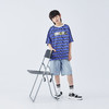 蓝汽水2026夏季新品男童条纹上衣青少年插肩休闲印花圆领短袖T恤 商品缩略图4