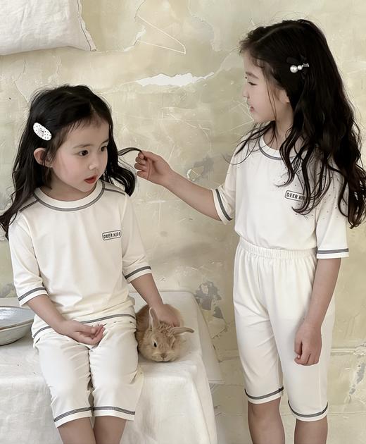 【💡宝妈闭眼囤！39.9/套】80-160码全覆盖！这款儿童莫代尔家居服软到犯规！男童女童七分袖空调服套装聚★为爱严选 商品图1