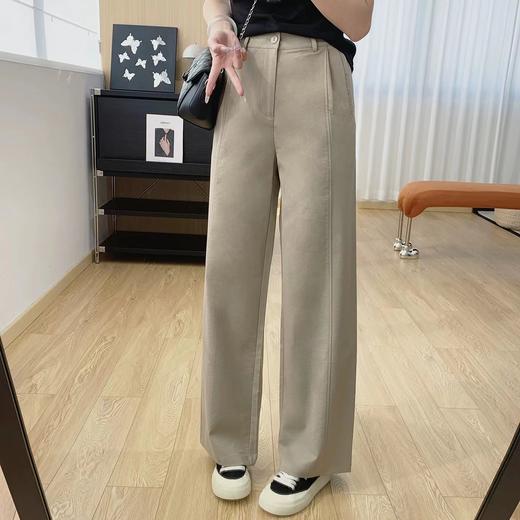 F0320102亲肤透气无束缚宽松直筒显瘦垂感休闲阔腿裤女春季裤 商品图7