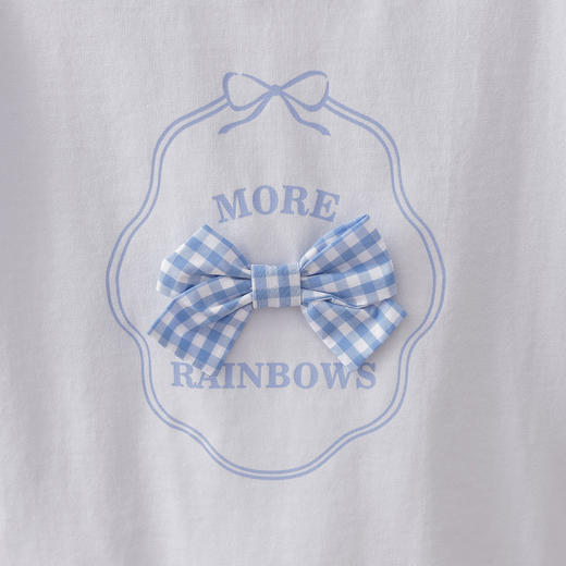 马克珍妮甜趣蝴蝶结女童凉感透气T2026年夏装新款560805 商品图3