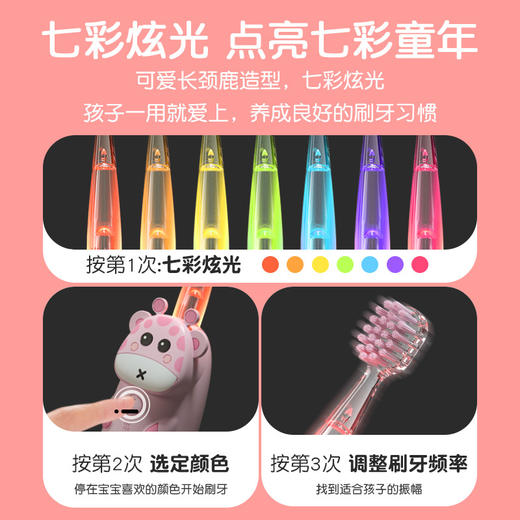 【温和振动❗️专属频率】懒贝贝智能超声波电动儿童牙刷  2-12岁宝宝杜邦软毛。ya 商品图2