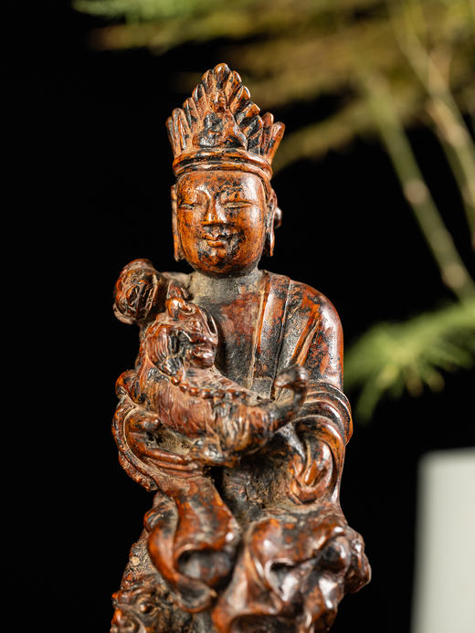 清	黄杨木雕观音像 商品图1