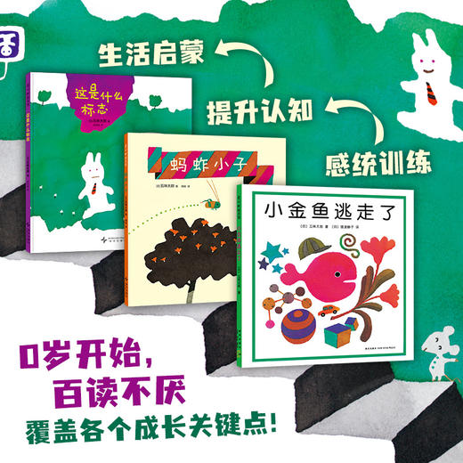【多规格】五味太郎趣味认知绘本 全3册 小金鱼逃走了/蚂蚱小子/这是什么标志 商品图2