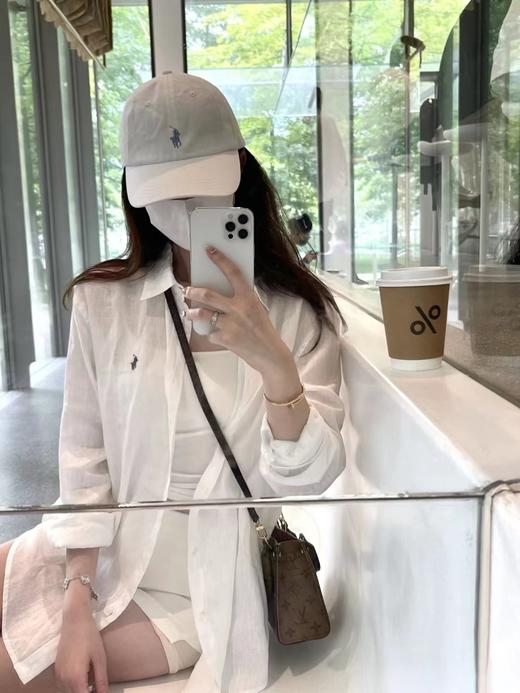 F032051夏日透气凉感亚麻纯色休闲舒适肩线利落翻领衬衫 商品图7