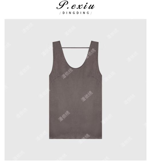 03-4潘依绣丁丁宠粉夏季新款极简设计感雾面U领宽松背心Z3648 商品图0