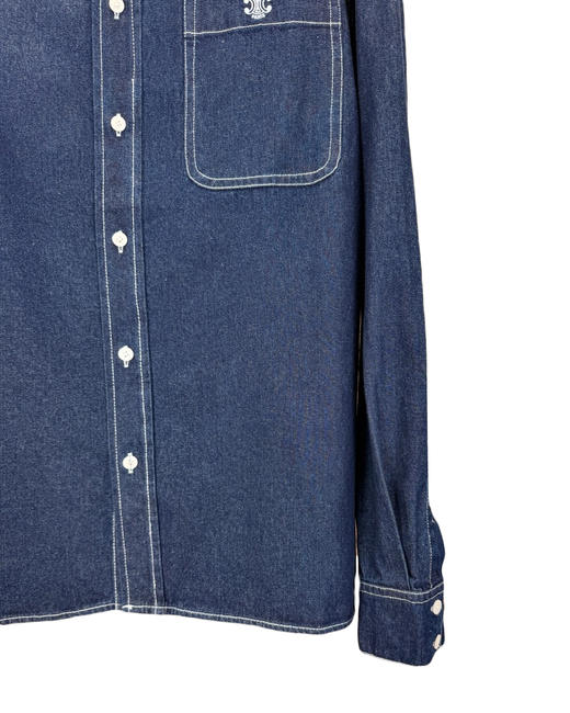 男款刺绣牛仔长袖衬衫la008 商品图2