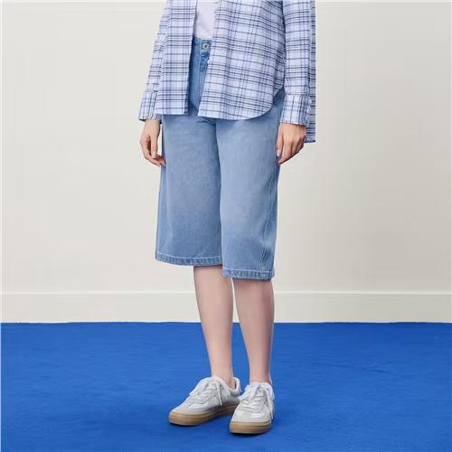 佐丹奴女装26年新款全棉五分牛仔裤05406236 商品图0