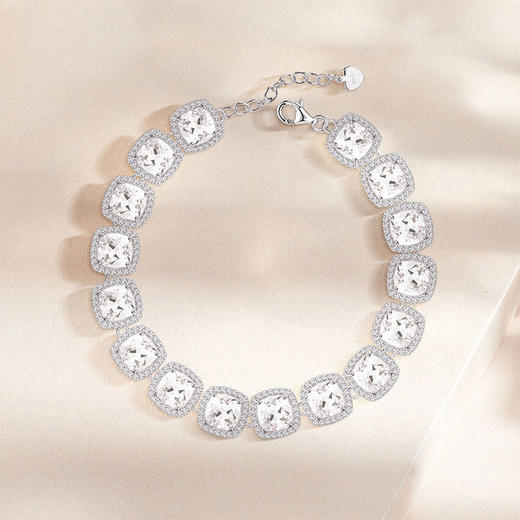 【天然白水晶手链】周六（3.21）中午12点开始 S925银彩宝轻奢礼服首饰品送女生节日礼物JT25016-12-水晶CC 商品图2