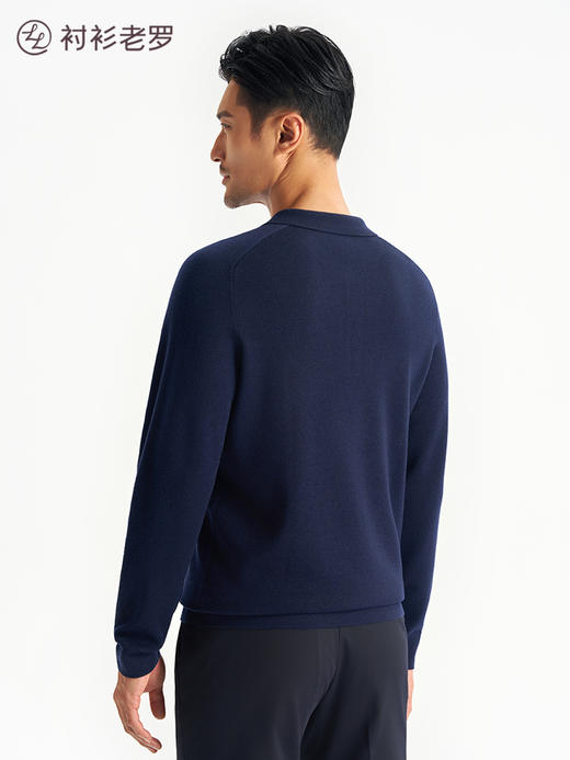 【轻织系列】可机洗翻领针织长袖毛衣247X0P728L 商品图6