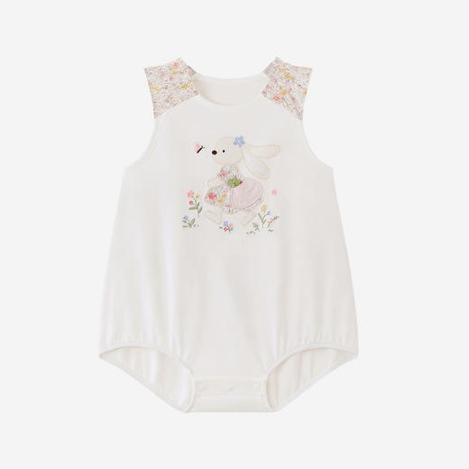 【商场同款】英氏女宝背心连体衣夏新款英氏白透气婴儿哈衣 商品图4