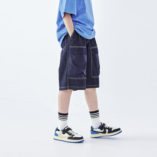 蓝汽水2026夏新款男童松紧腰休闲裤yc0410006 商品图2