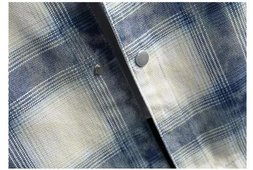 F0320130春秋款巴洛克翻领纹理感提花港风大码长袖衬衣衬衫 商品图6