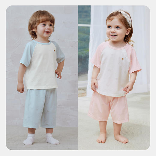 迷你巴拉巴拉宝宝家居套装夏季亲肤速干透气防螨儿童睡衣2026新品 商品图3