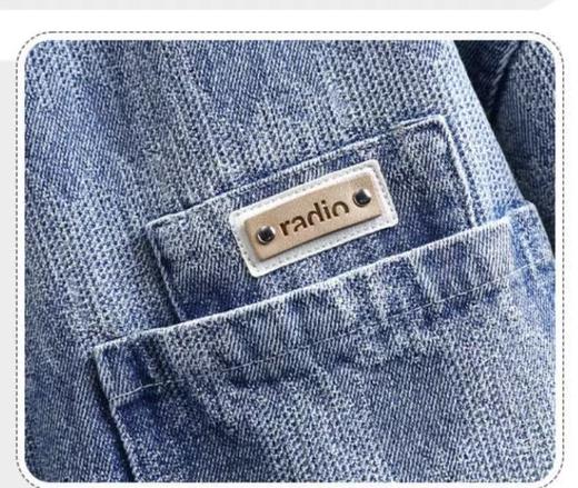 F0320120新款纯棉衬衫多口袋立体印花工装风衬衫外套男女同款 商品图6