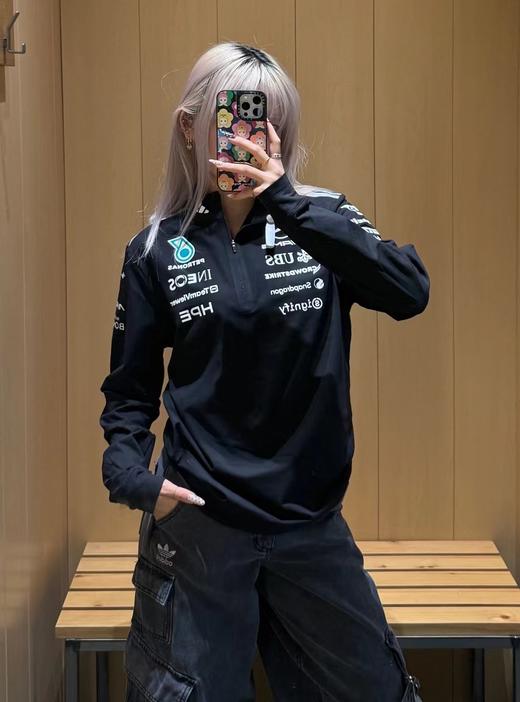 F0320123联名款时尚百搭舒适套头半拉链长袖T恤卫衣 商品图14