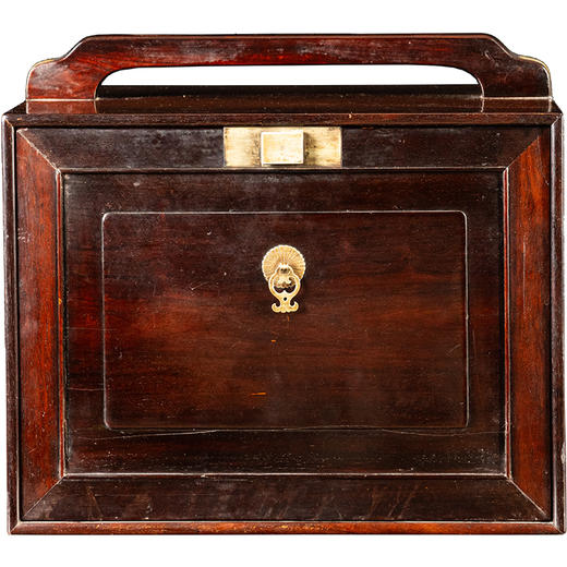 清	紫檀提梁拉门式文房箱 商品图5