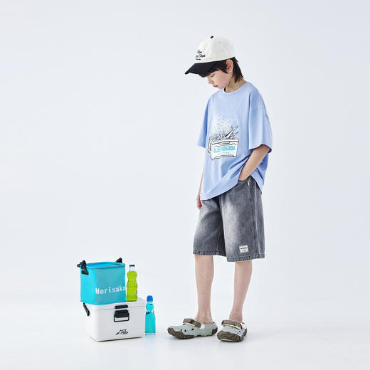 蓝汽水2026夏季新品男童凉感UPF50+防晒抗菌海滩度假风短袖T恤 商品图4