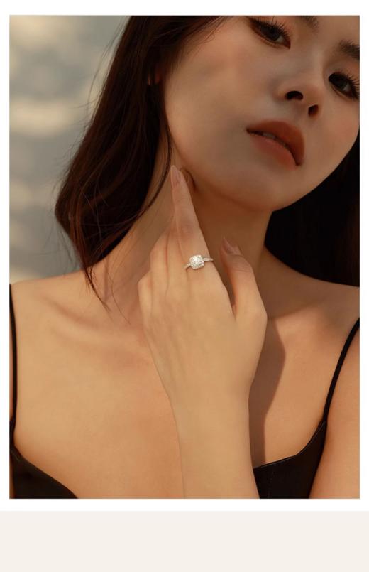 胖东来莫桑钻戒指 1克拉小方糖 商品图13