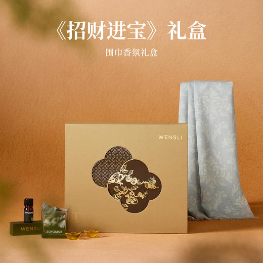 万事利《招财进宝》礼盒（丝羊毛/羊绒围巾） 商品图0