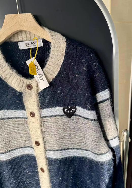 F0320144复古拼色设计圆领单排扣宽松百搭毛衣针织衫 商品图11