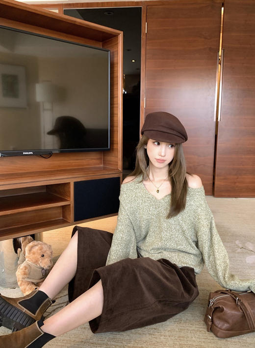 复古风拿捏稳纯棉灯芯绒裤阔腿裙子 商品图12