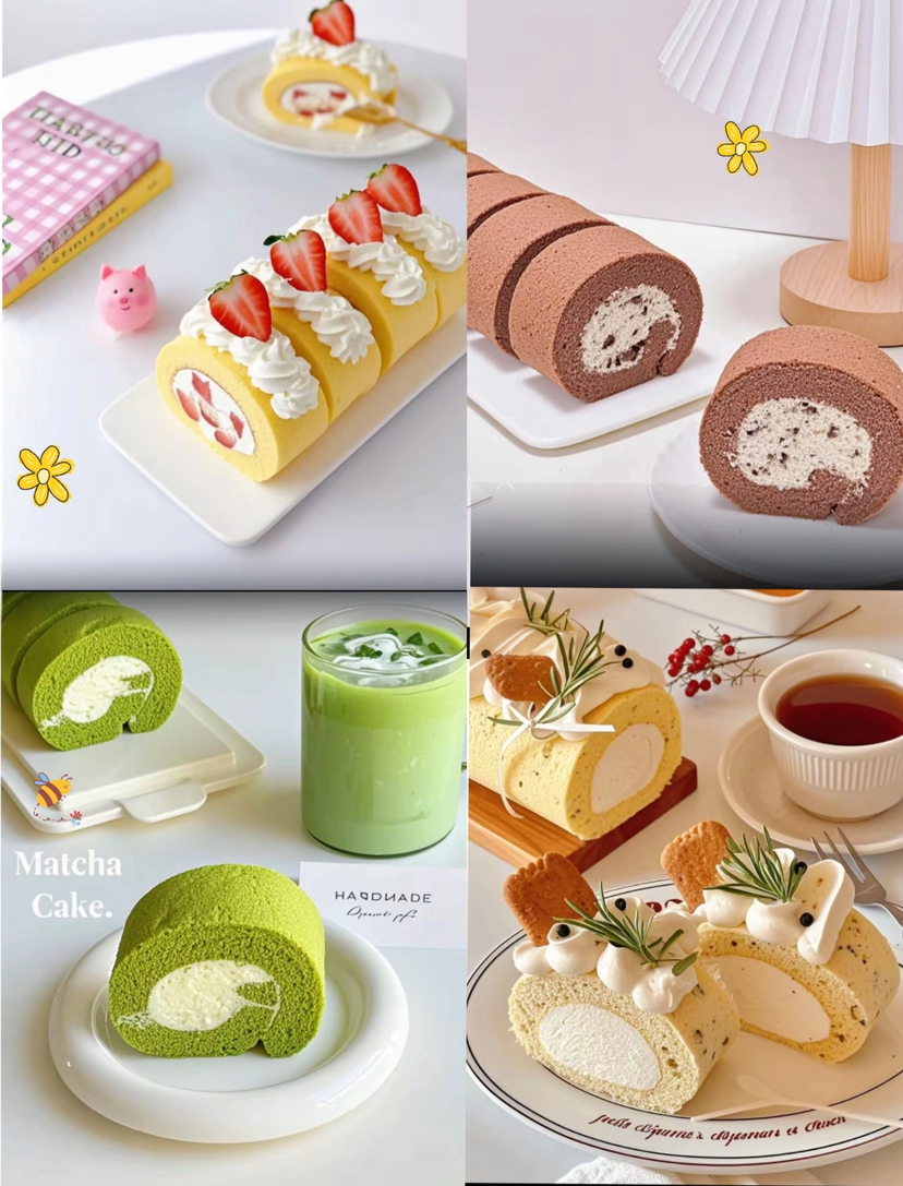 各种美味奶油蛋糕卷(预定后隔天一点后出炉，当天下单需提前4-5小时。介意者慎拍）