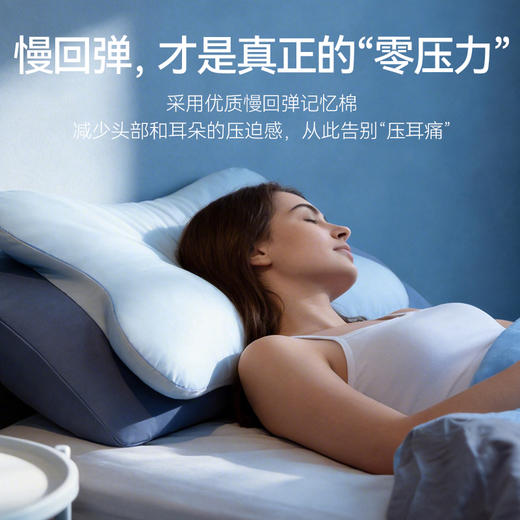【品牌直发】加倍生活 零压蝴蝶深睡记忆棉枕 侧睡深睡记忆枕 零压力深睡眠舒适睡眠枕头 商品图3