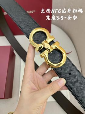 菲拉格慕 新款纯钢扣 3.5cm（GD）