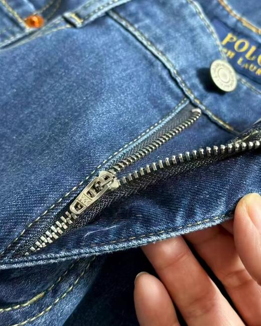 F032068休闲百搭宽松日常通勤复古重工水洗深色牛仔裤 商品图6