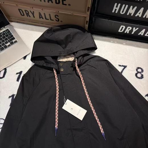 F032023新款反面定制提花满印面料男女同款双面穿连帽夹克 商品图5